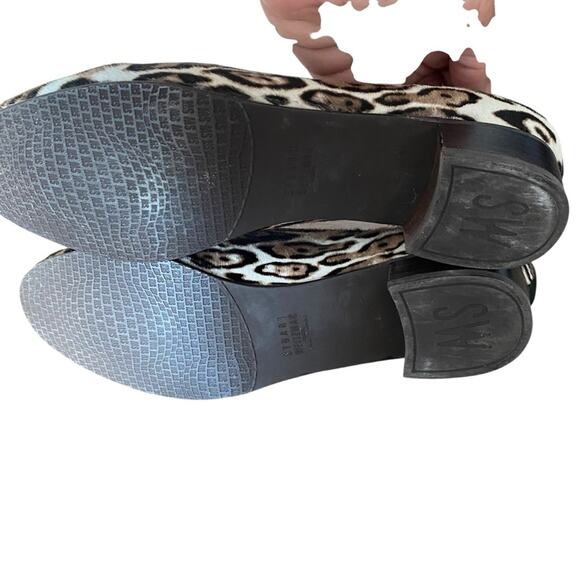 Stuart Weitzman Pony Hair Leather Leopard Animal Print Loafers size 7.5 - Picture 9 of 11